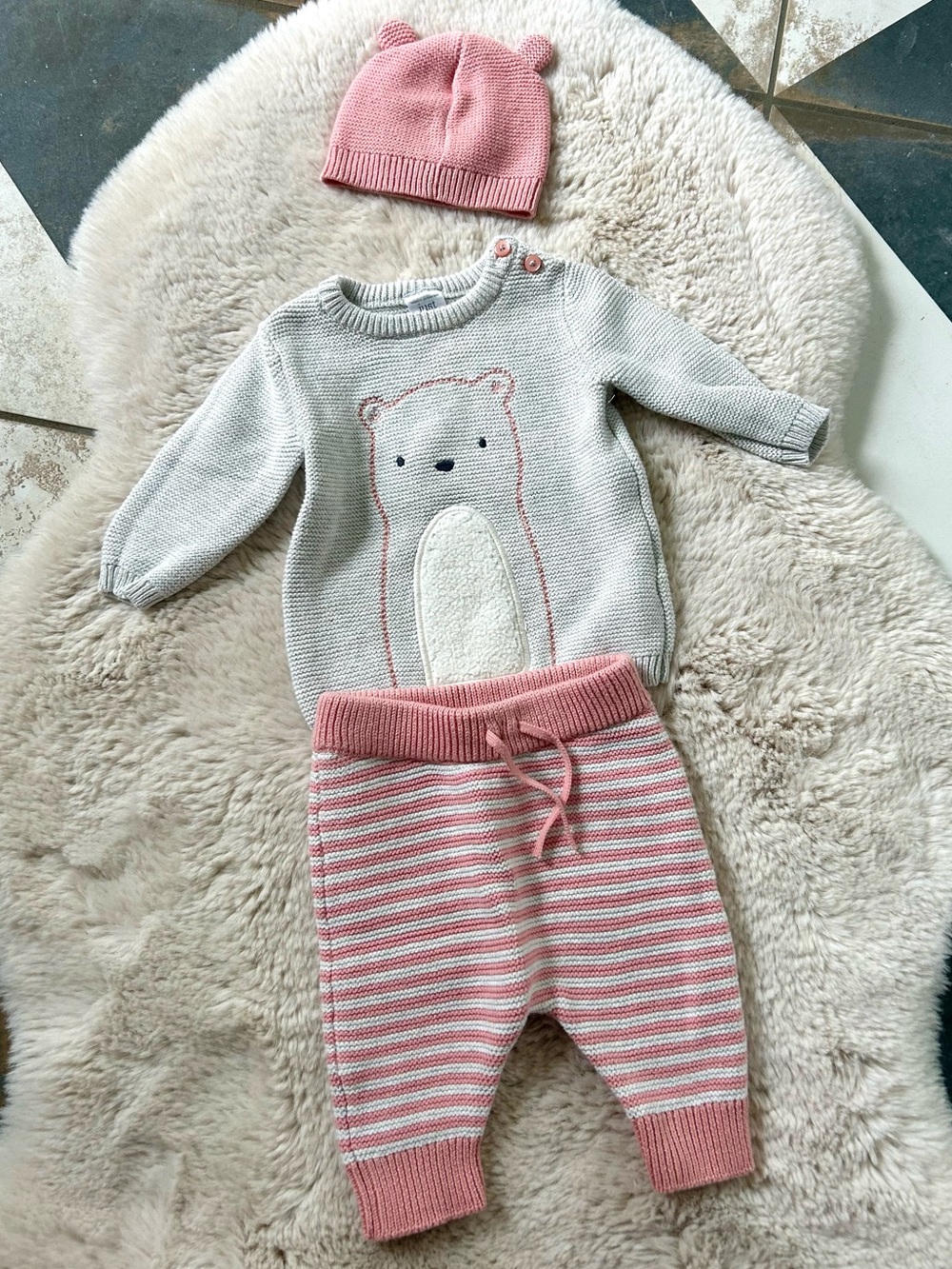 Girls Winter Bear Outfit
